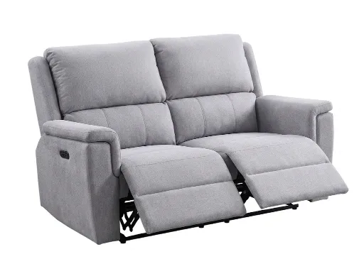 Apex Dual Power Reclining Loveseat (Grey) 2