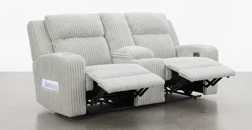 Belvarrow Power Reclining Loveseat with Console and Adjustable Headrests 4