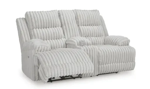Rhines Falls Corduroy Double Power Reclining Loveseat with Console 2