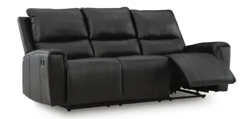 Glossmore Leather and Leatherette Reclining Sofa 3