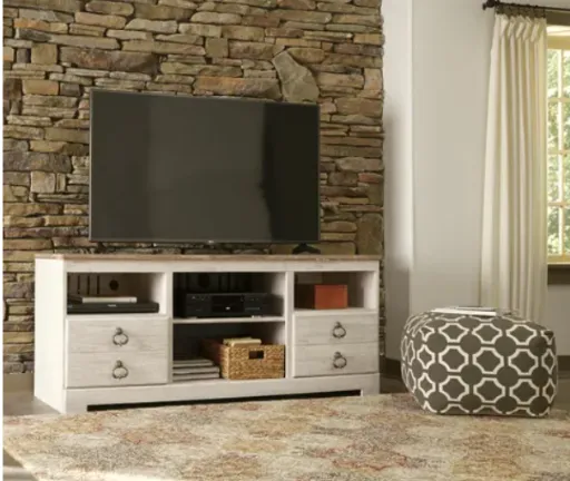 Willowton Large 63" TV Stand with Fireplace Option 4