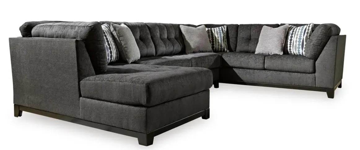 Reidshire Steel Gray 3-Piece Sectional with Chaise 3