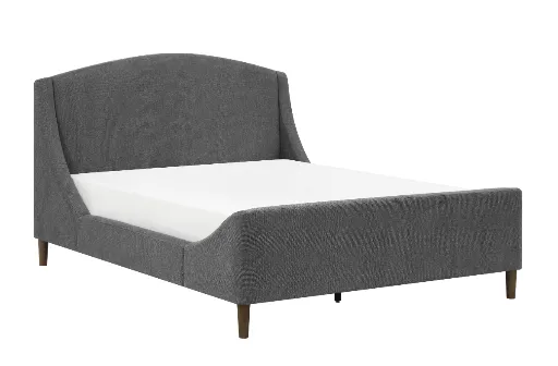 Aspen Chenille Upholstered Platform Bed with Arched Headboard 4