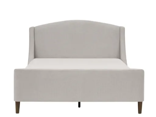 Aspen Chenille Upholstered Platform Bed with Arched Headboard 5