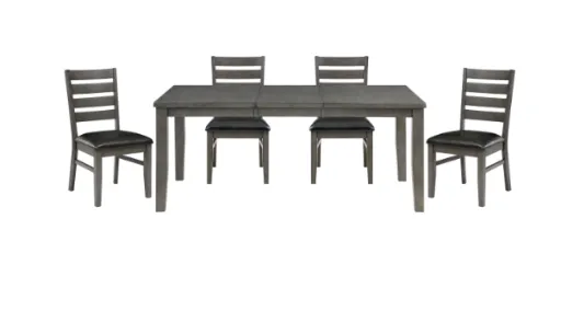 Nashua Grey 6-Piece Dining Set with Bench 5