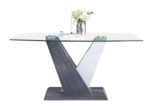 Baxter 5-Piece Glass Top Dining Set with Pedestal Base 5