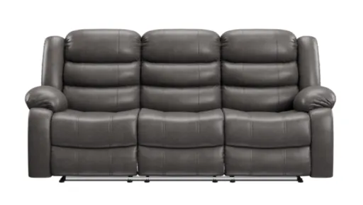 Kingston Leatherette Reclining Sofa with Drop-Down Table and LED Lighting 3