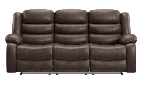 Kingston Leatherette Reclining Sofa with Drop-Down Table and LED Lighting 5