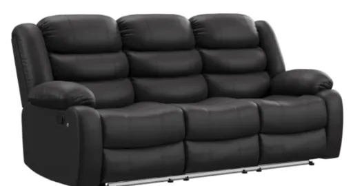 Kingston Leatherette Reclining Sofa with Drop-Down Table and LED Lighting 6