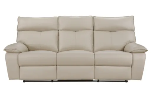 Valencia Top-Grain Leather Reclining Sofa 3