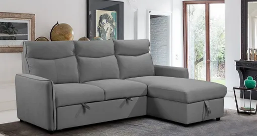 Elio Grey Reversible Sofa Bed Sectional 3