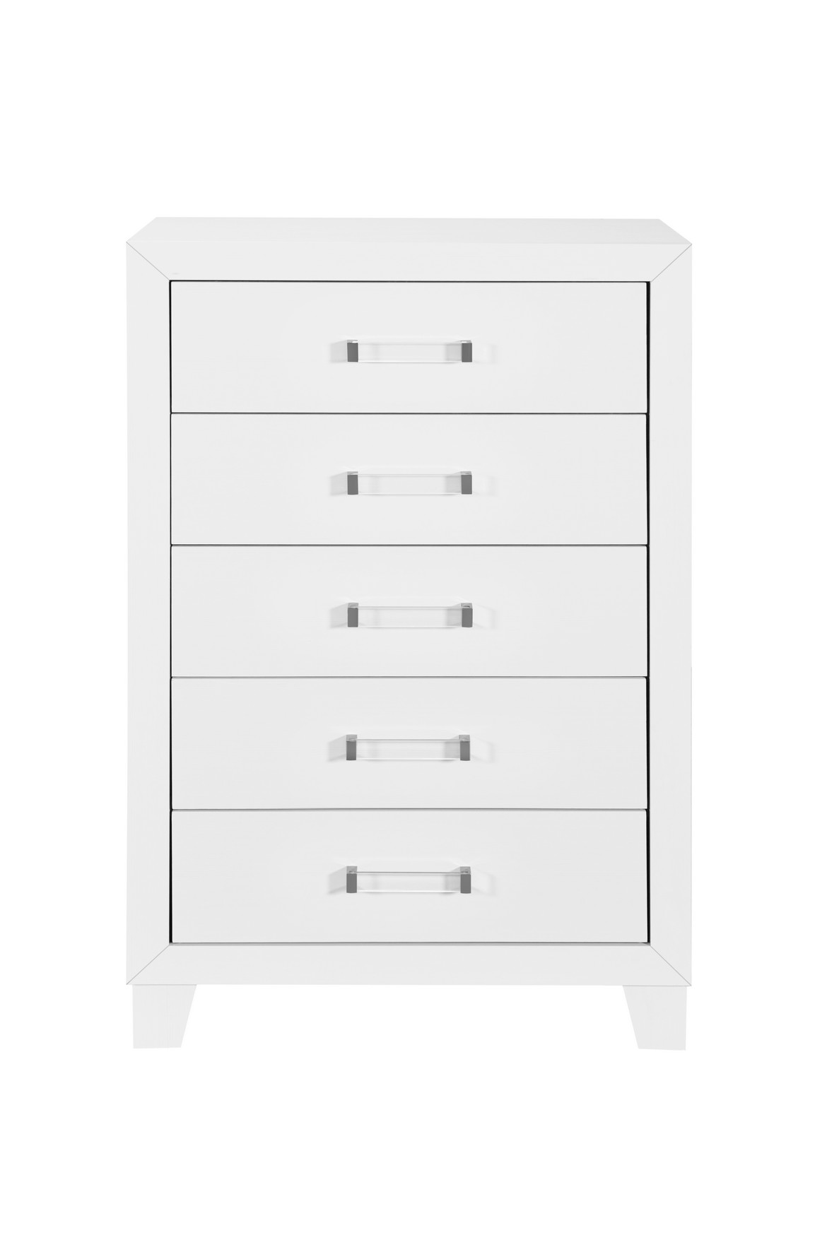 Luccia White 5-Drawer Chest 2