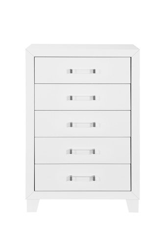 Luccia White 5-Drawer Chest 2
