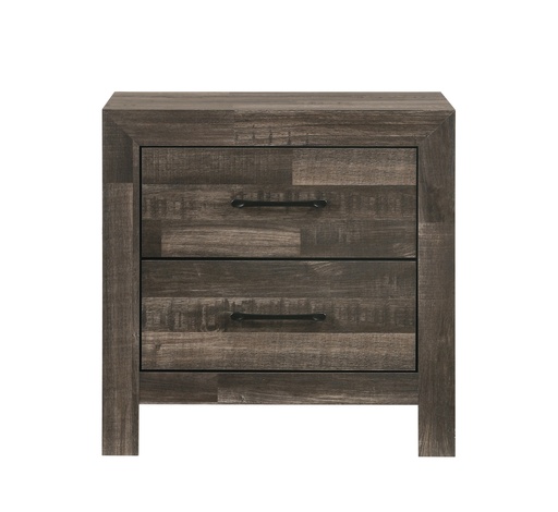 Athens Driftwood Brown 2-Drawer Nightstand 2