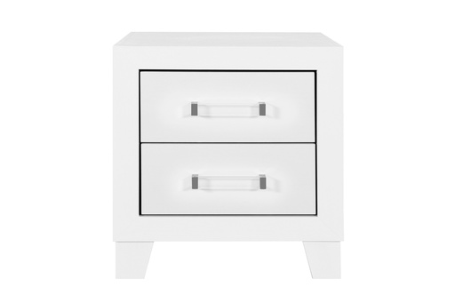Luccia White 2-Drawer Nightstand 2