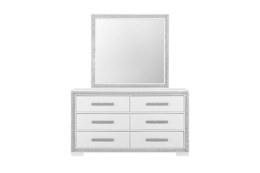 Andros Silver 6-Drawer Dresser and Mirror 2