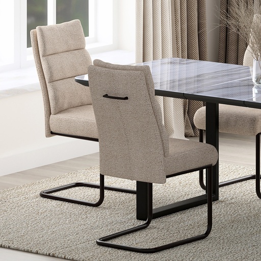 Brodi Grey Fabric Dining Chair 2