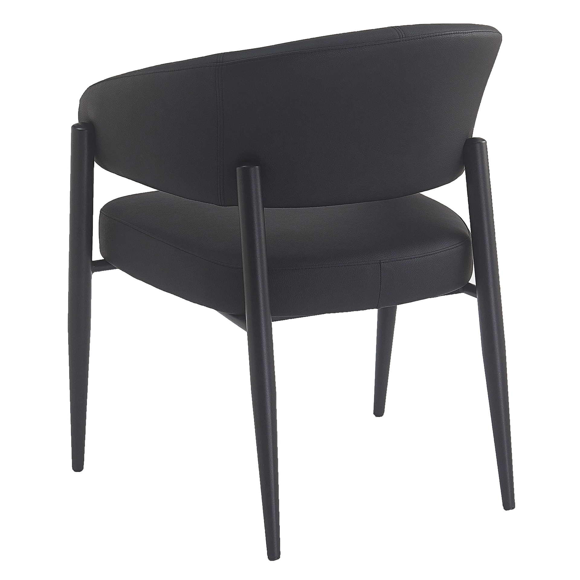 Bronson Black Leatherette Dining Chair 3