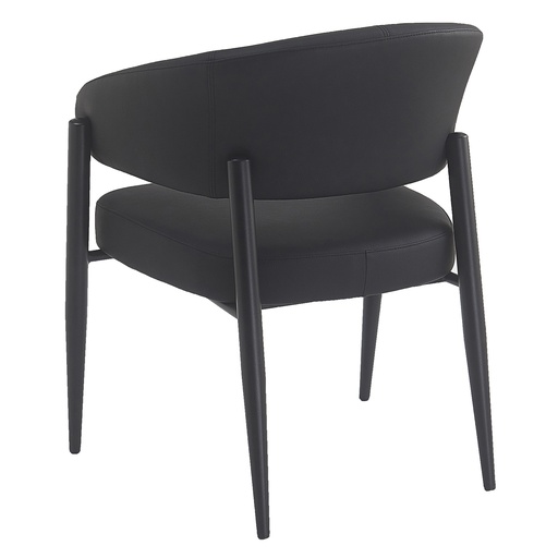 Bronson Black Leatherette Dining Chair 3