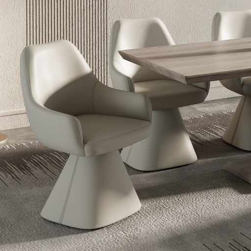 Caprese Beige Swivel Dining Chair 2