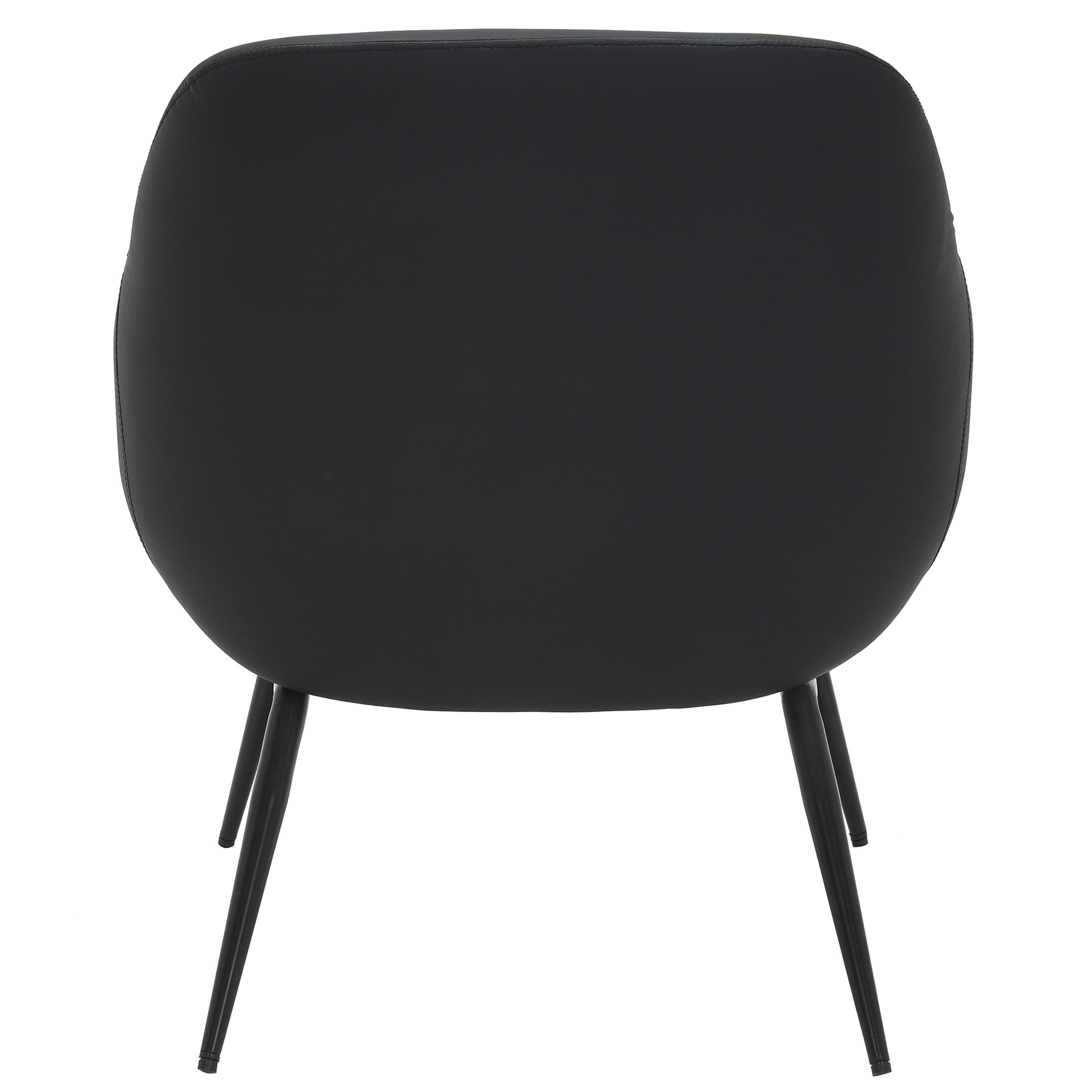 Umber Black Leatherette Accent Chair with Walnut Bentwood Frame 3