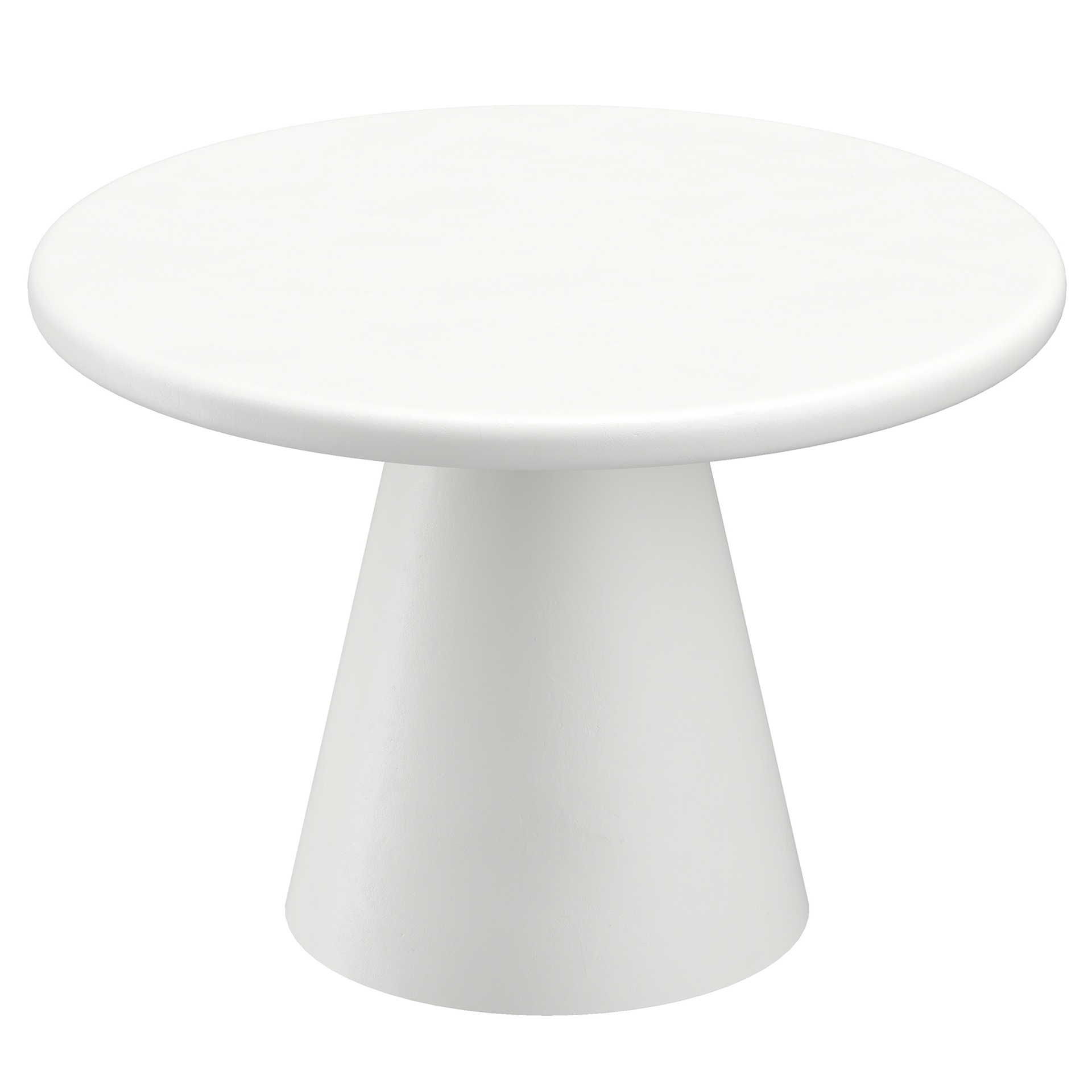 Galio White Cement Finish Round Dining Table, 47" 3