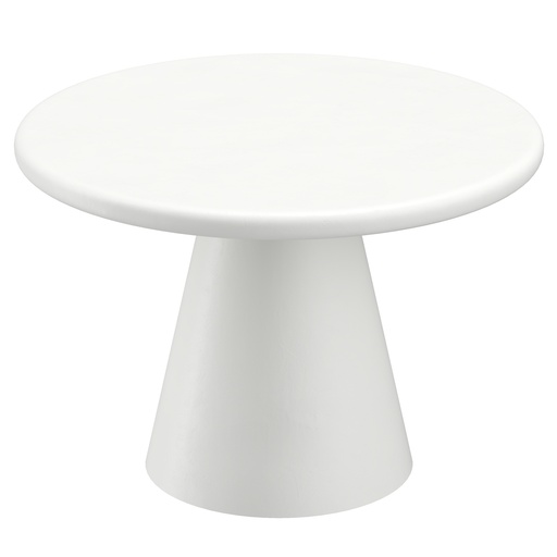Galio White Cement Finish Round Dining Table, 47" 3