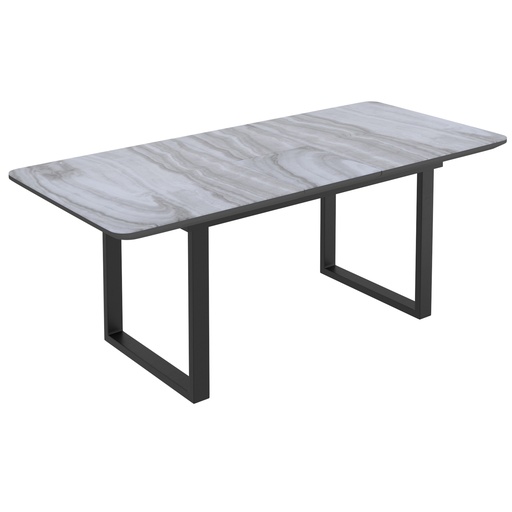 Gavin/Brodi 7-Piece Extendable Dining Set with Marble-Look Glass Top 2