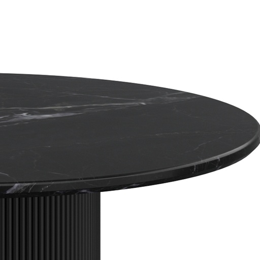 Jilsa/Cleo Black 5-Piece Marble Top Pedestal Dining Set 3