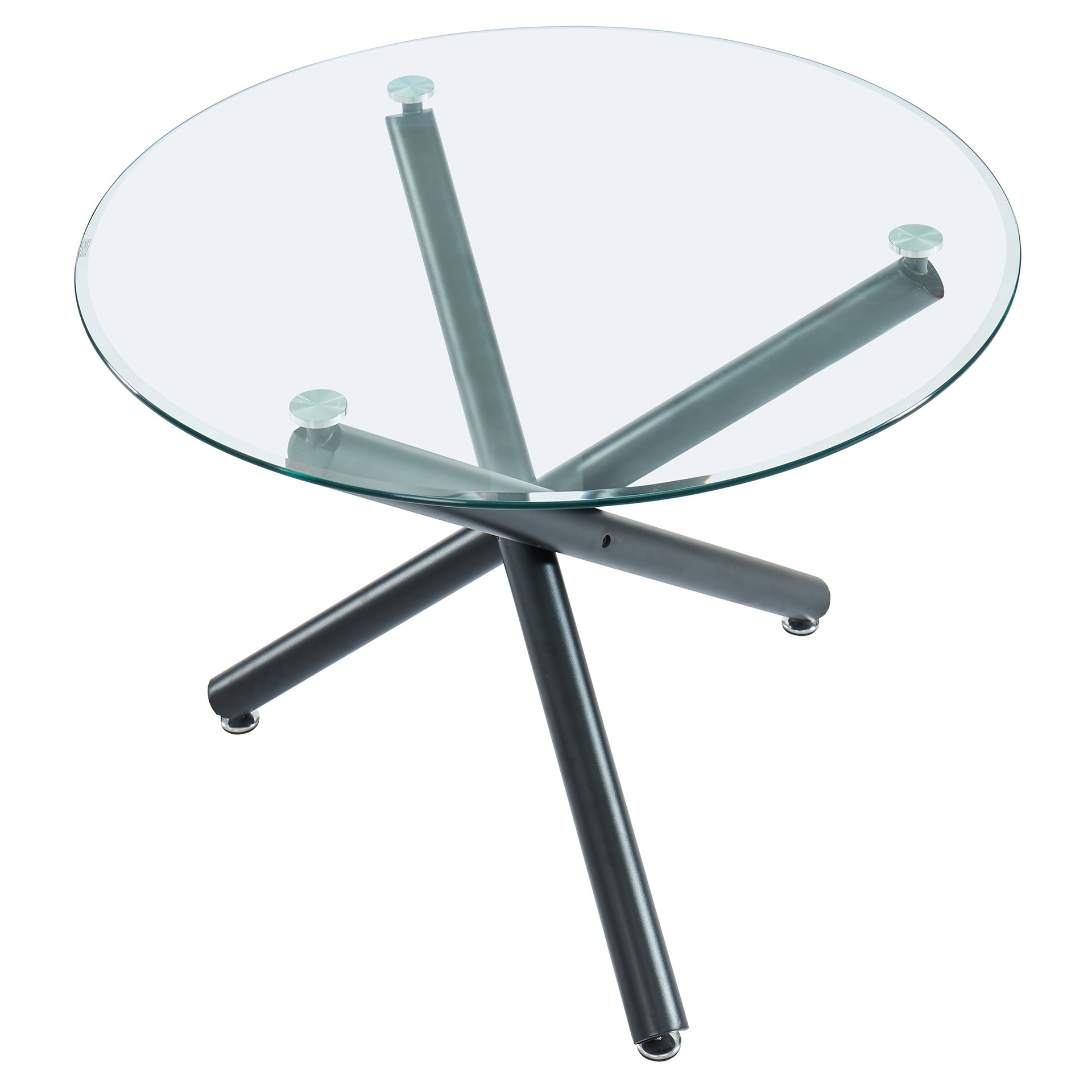Suzette/Hudson 5-Piece Round Glass Dining Set 3