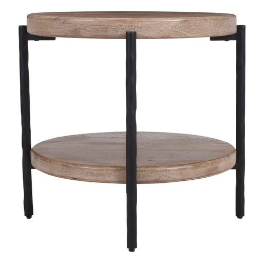 Johar Round Mango Wood Accent Table 3