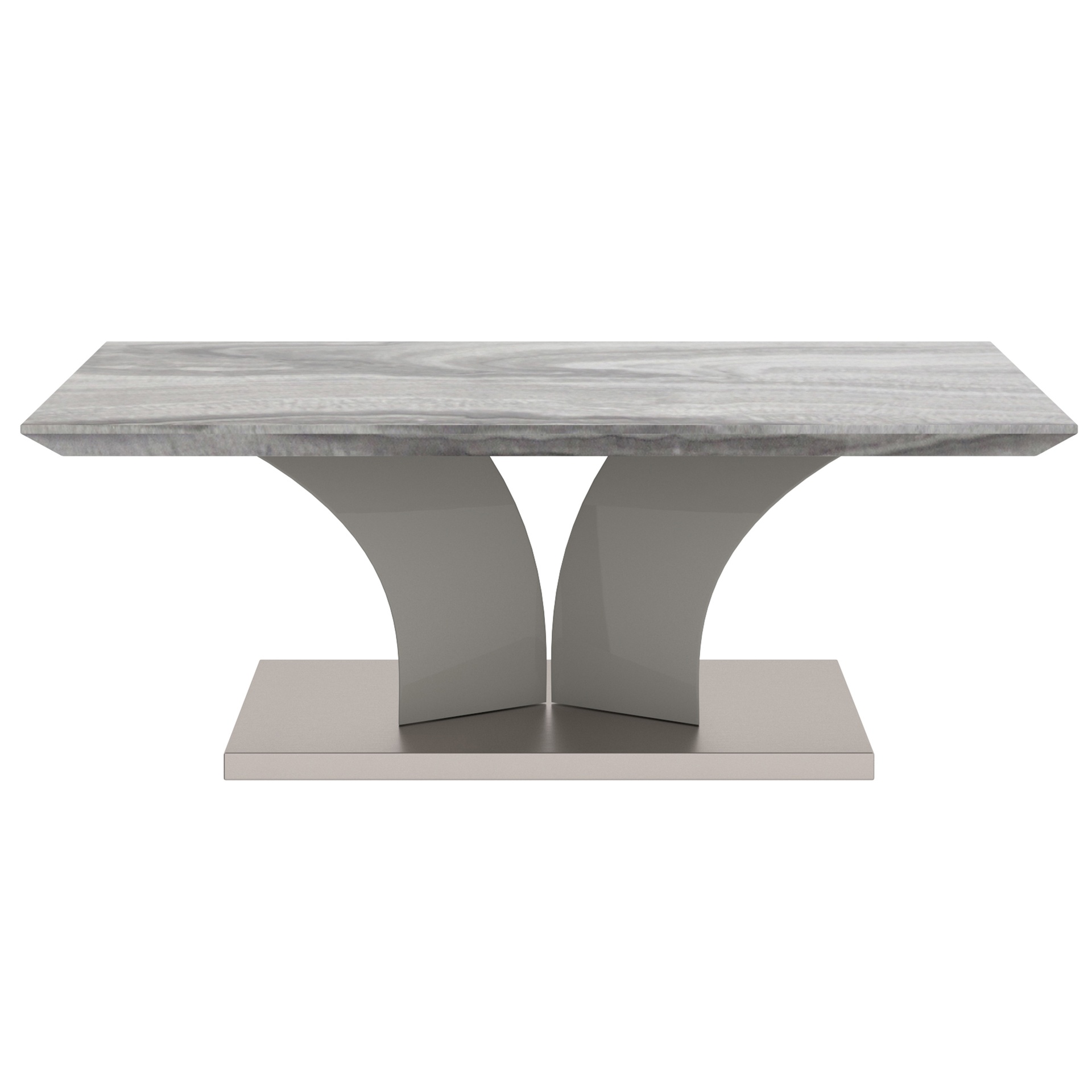 Napoli Light Grey Faux Marble Rectangular Coffee Table 3