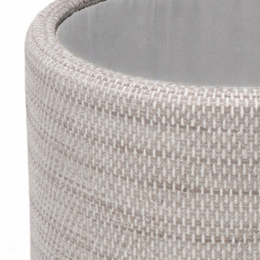 Dalia Beige Fabric Round Storage Ottoman 3