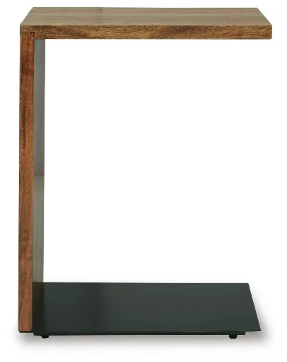 Skeena Medium Brown C-Shaped Accent Table 5
