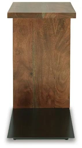 Skeena Medium Brown C-Shaped Accent Table 7