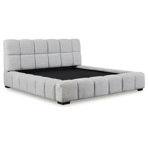 Morello Light Gray Queen Upholstered Bed 3