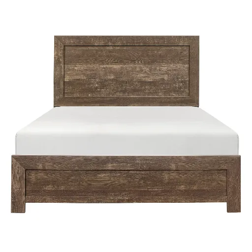 Corbin Rustic Brown Queen Panel Bed 5