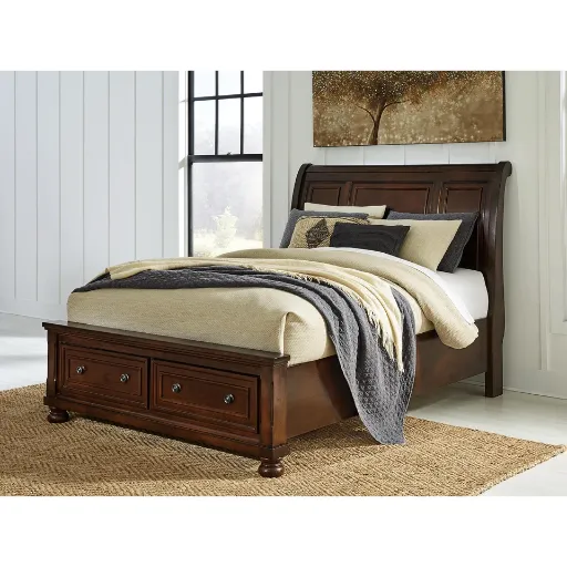 Porter Sleigh Storage Bed with Footboard Drawers 2