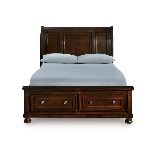 Porter Sleigh Storage Bed with Footboard Drawers 5