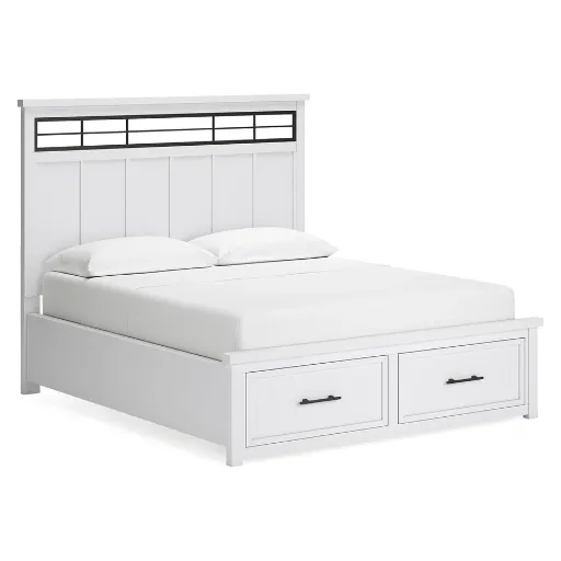 Ashbryn White California King Panel Storage Bed 4