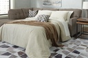 Mahoney Sleeper Sectional - opened as bed (LAF Chocolate)