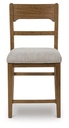 Cabalynn Upholstered Barstool (Oatmeal/Light Brown) - gallery 1