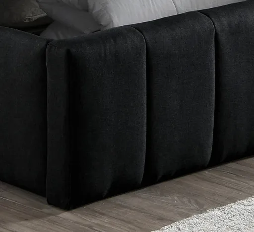 Dharara Black Channel-Tufted Storage Bed (Queen) 4