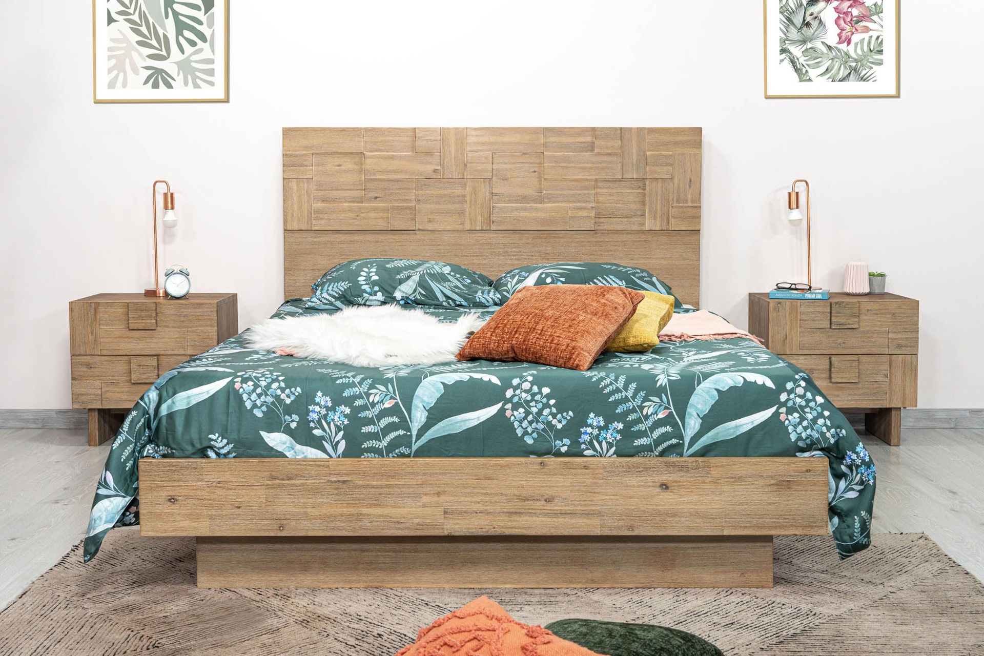 Charcoal Channel-Tufted Bed 2