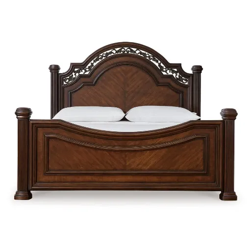 Lavinton Cherry Brown Poster Bed 3