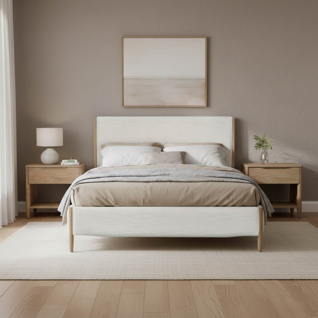 Kamelia King Bed - Sand