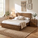 Nevada King Bed - Dark Driftwood