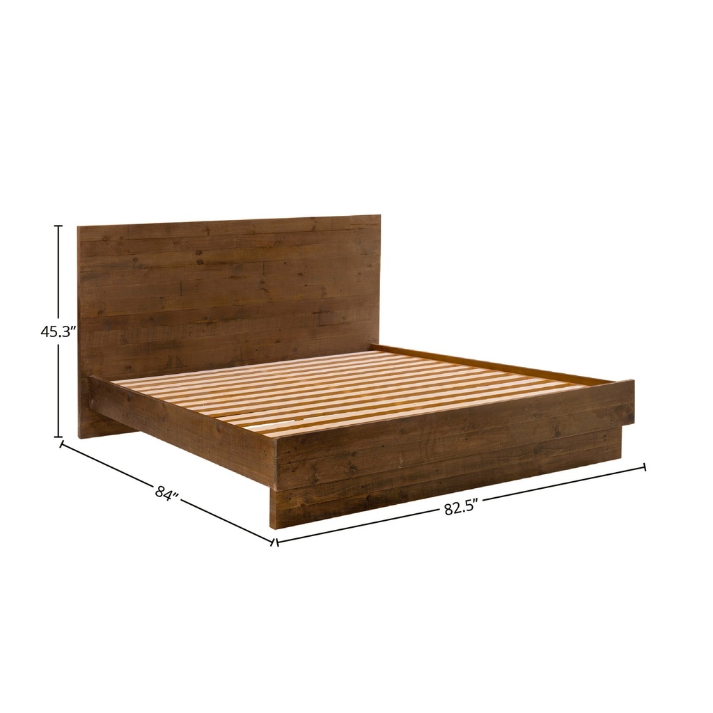 Nevada King Bed - Dark Driftwood