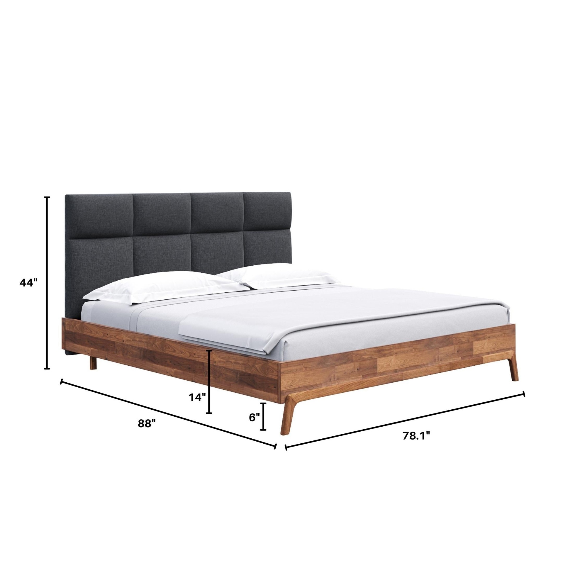 Charcoal Tufted Panel Bed 3