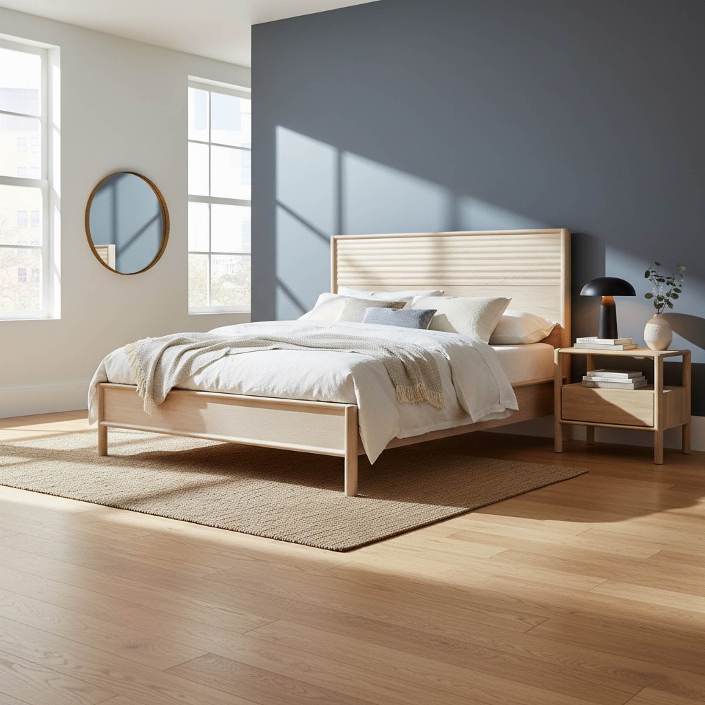 Runway King Bed - Light Oak